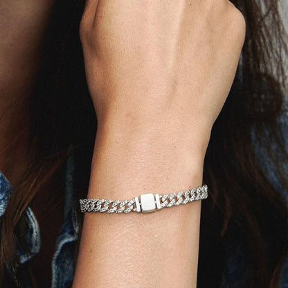 Moissanite Cuban Bracelet | Gold 18k