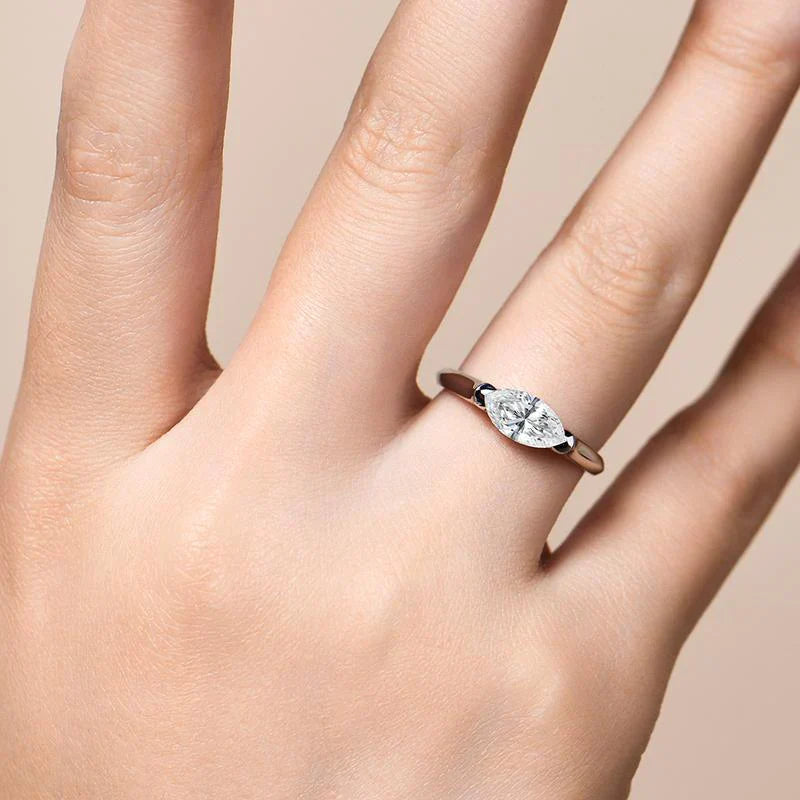 Hailey Playa Thin Ring | White Gold
