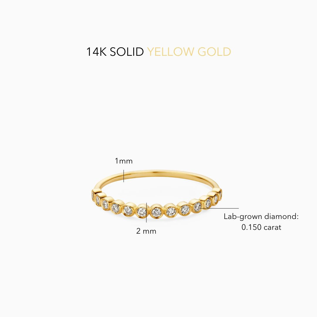 Diamond Bubble Ring | Gold 14k