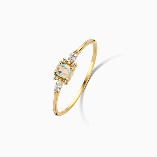 Moonstone Muse Ring | Gold 14k