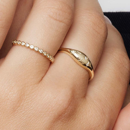 Diamond Dome Ring | Gold 14k