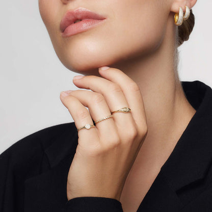 Diamond Dome Ring | Gold 14k