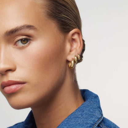 Rue Statement Hoops | Gold 18k