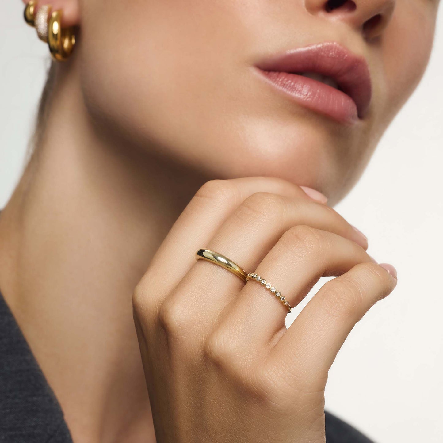 Diamond Bubble Ring | Gold 14k