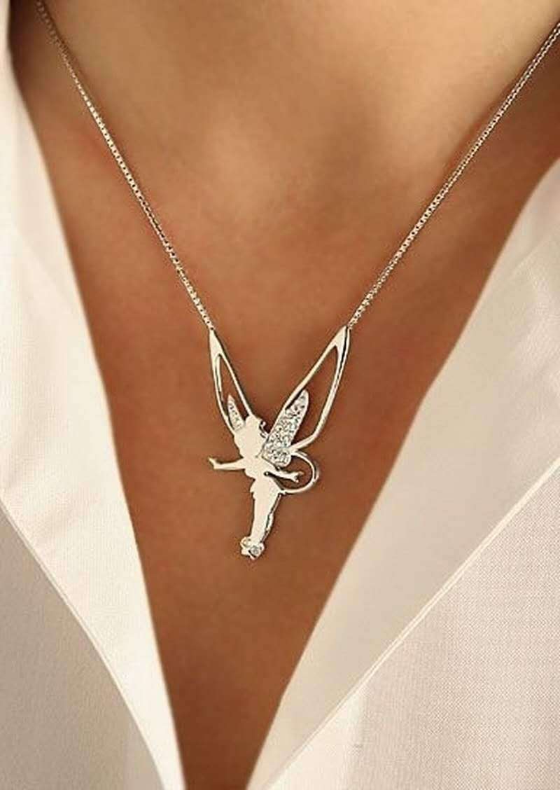 Lucky Fairy Necklace in Sterling Silver and Gold | Gold 16k