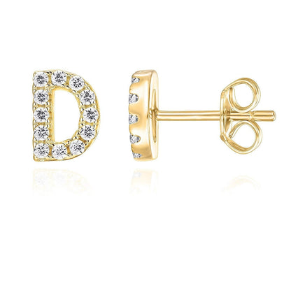 Initial Earring 1pc | Gold 16k