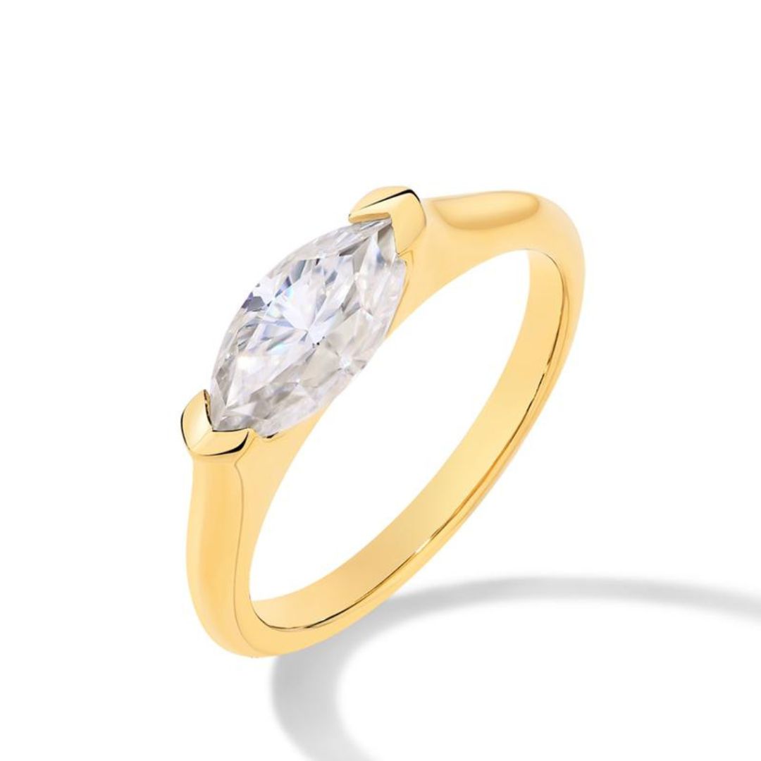 Hailey Playa Thin Ring | White Gold
