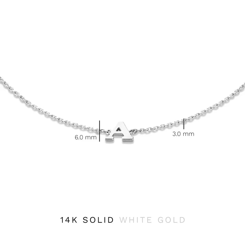Vita Signa Initial Bracelet | White Gold
