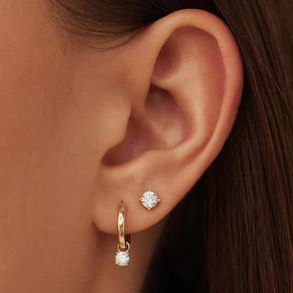 Larmes de Lune Stone Earrings Set | Gold 14k
