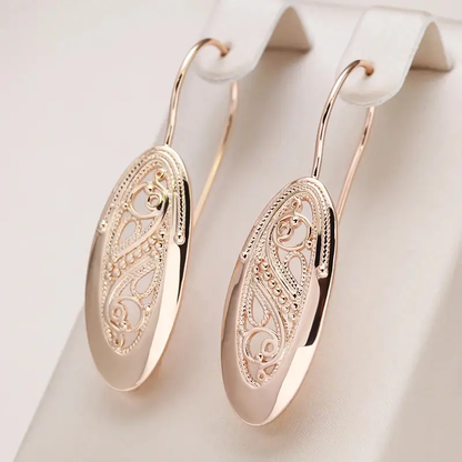 Elegant Hollow Gold Earrings | Gold 16k