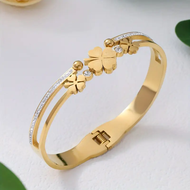 Open Clover Gold Bracelet | Gold 18k