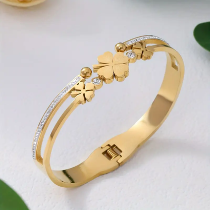 Open Clover Gold Bracelet | Gold 18k