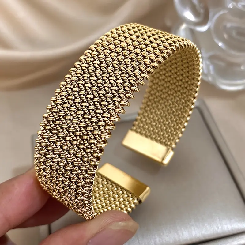 Open Golden Mesh Bracelet | Gold 18k