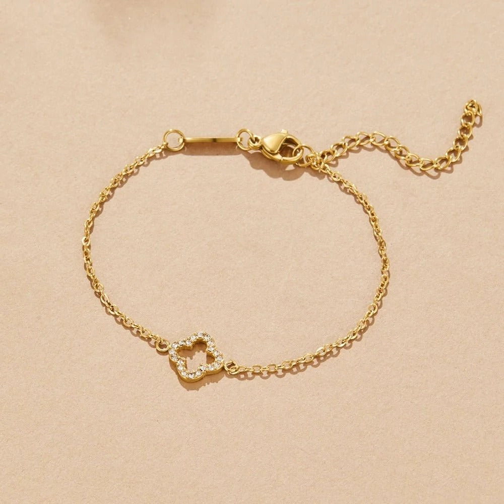 Luxe Crystal Clover Bracelet
