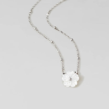 White Blossom Flower Necklace