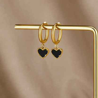 Tainted Hearts Hoop Earrings