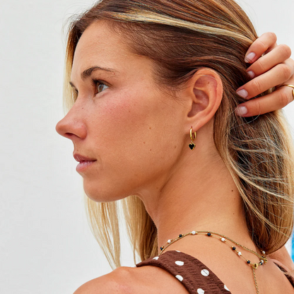 Tainted Hearts Hoop Earrings