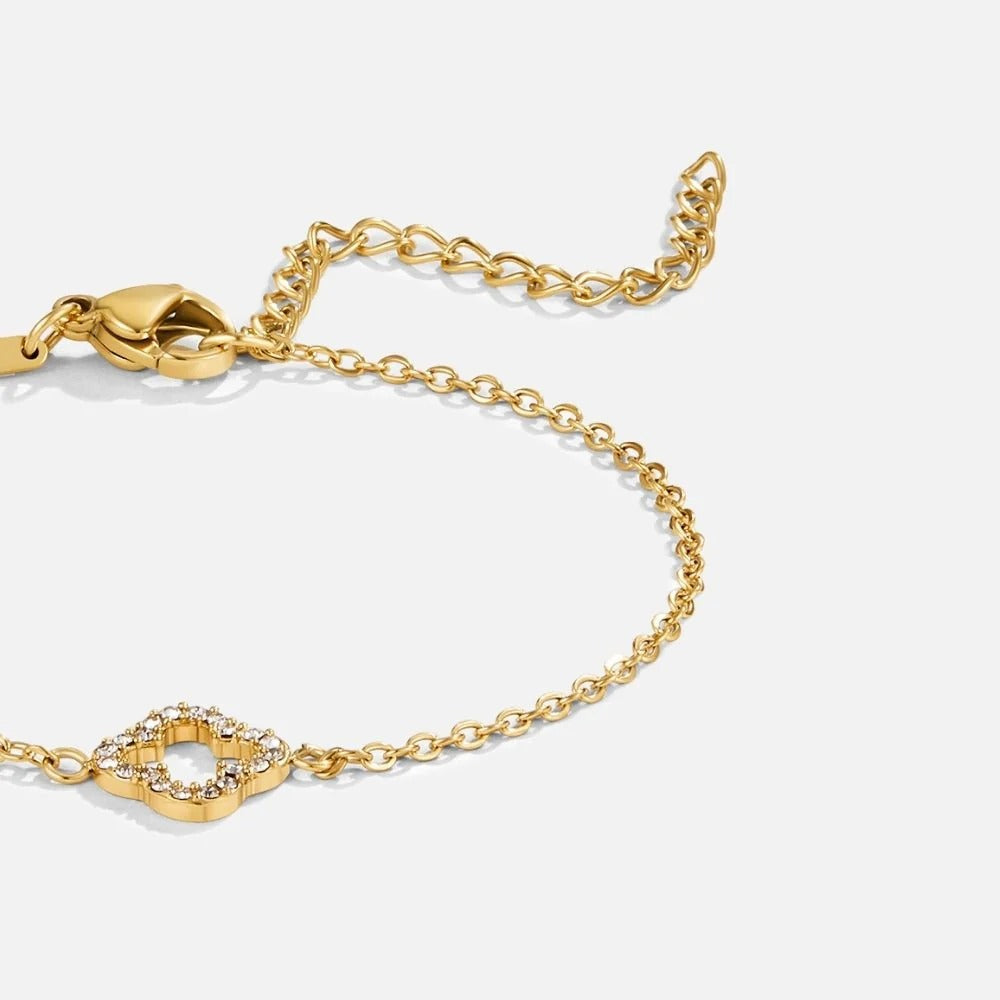 Luxe Crystal Clover Bracelet