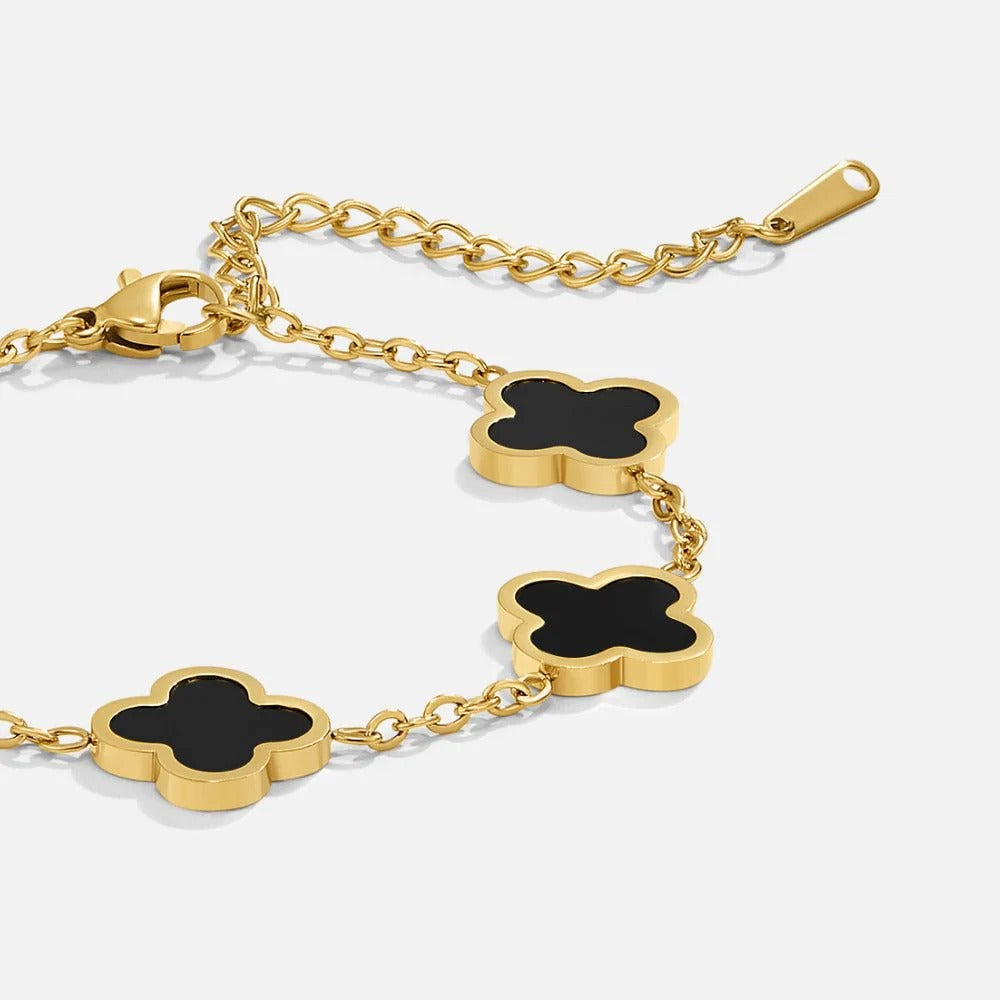 Black Clover Hoop Earrings