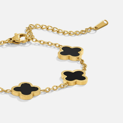 Black Clover Hoop Earrings