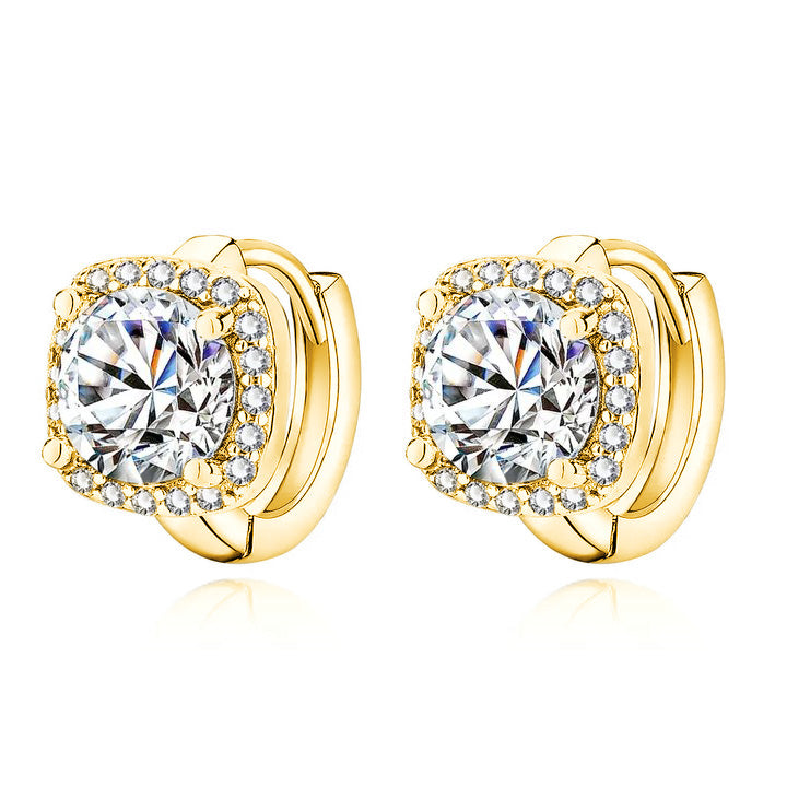 Nadine square earrings | Gold 18k