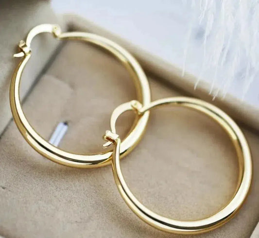 Large hoop earrings in gold  | Gold 18k