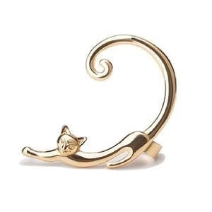 Silver Whisker Charm Earrings | White Gold