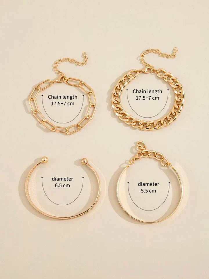Elan Mercer Bracelet Set | Gold 18k